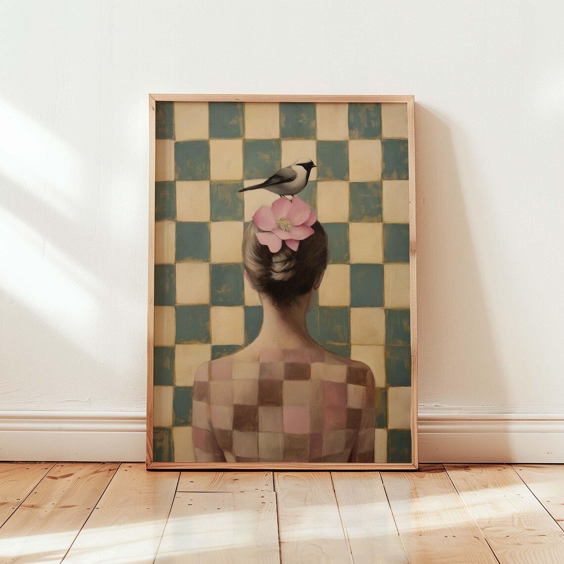 Surreal Portrait Art Print, Modern Figurative Woman