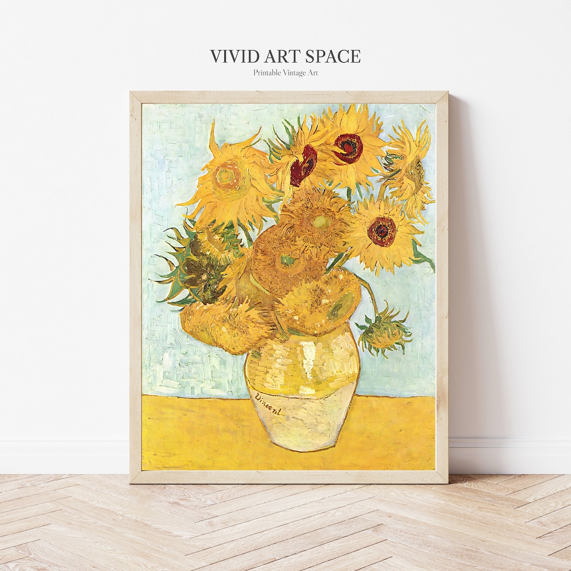 Van Gogh Sunflowers Impressionist Floral Wall Print - Image 2