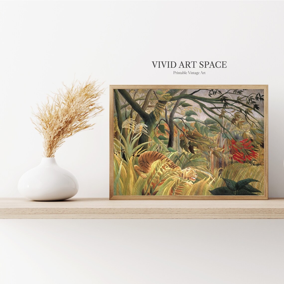 Tiger in a Tropical Storm by Henri Rousseau Jungle Art Poster - Image 3