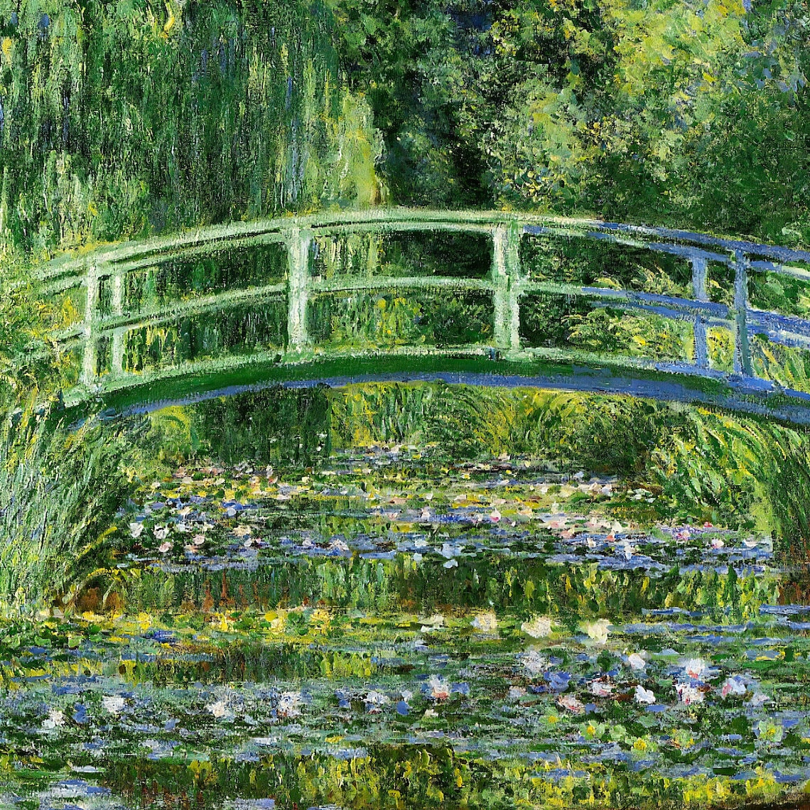 Claude Monet Water Lilies Japanese Bridge Art Print - Image 3