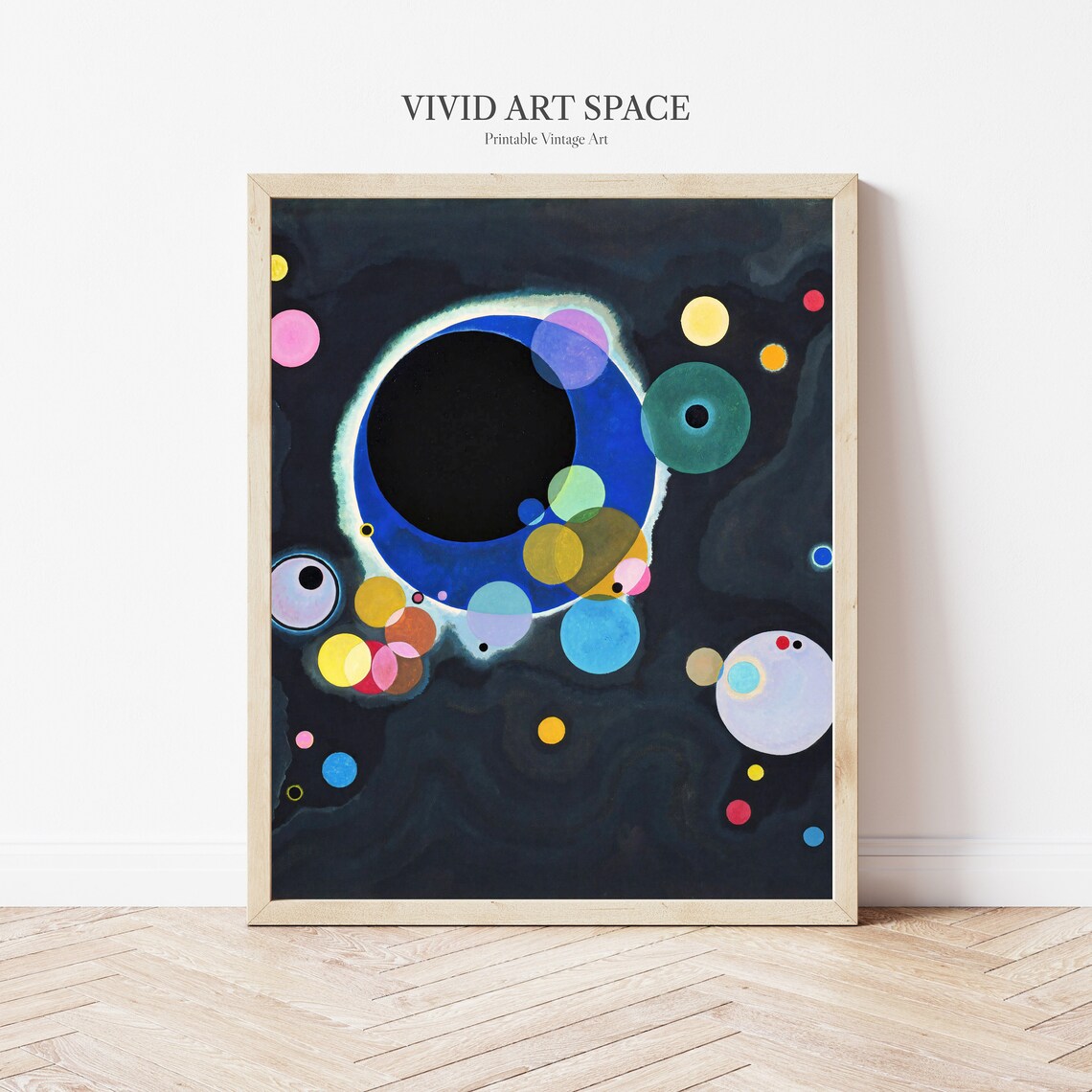 Kandinsky Several Circles Modern Abstract Art Print - Image 2
