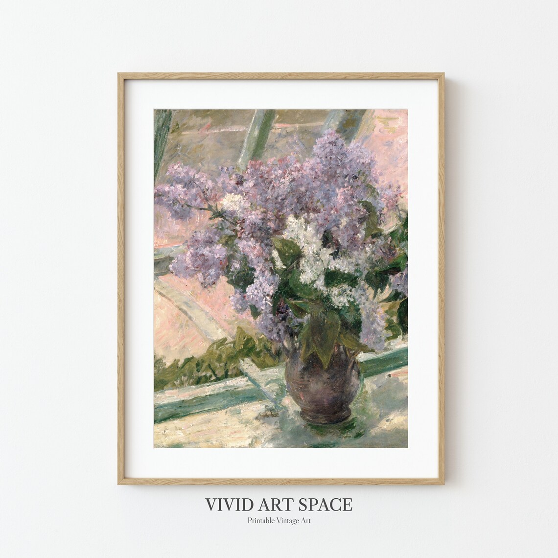 Lilacs In A Window Vintage Floral Art Print - Image 3