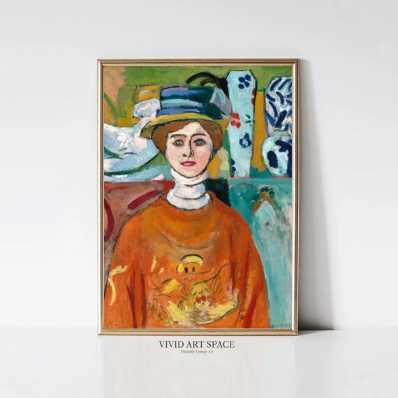 Henri Matisse Woman With A Hat Fauvism Classic Portrait Art Print