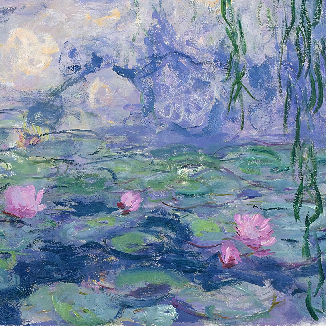 Claude Monet Water Lilies Impressionist Garden Art Print - Image 2