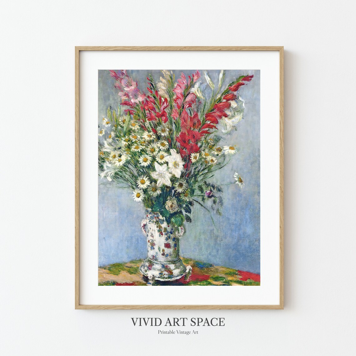 Claude Monet Bouquet Of Gladioli, Lilies And Daisies - Image 3