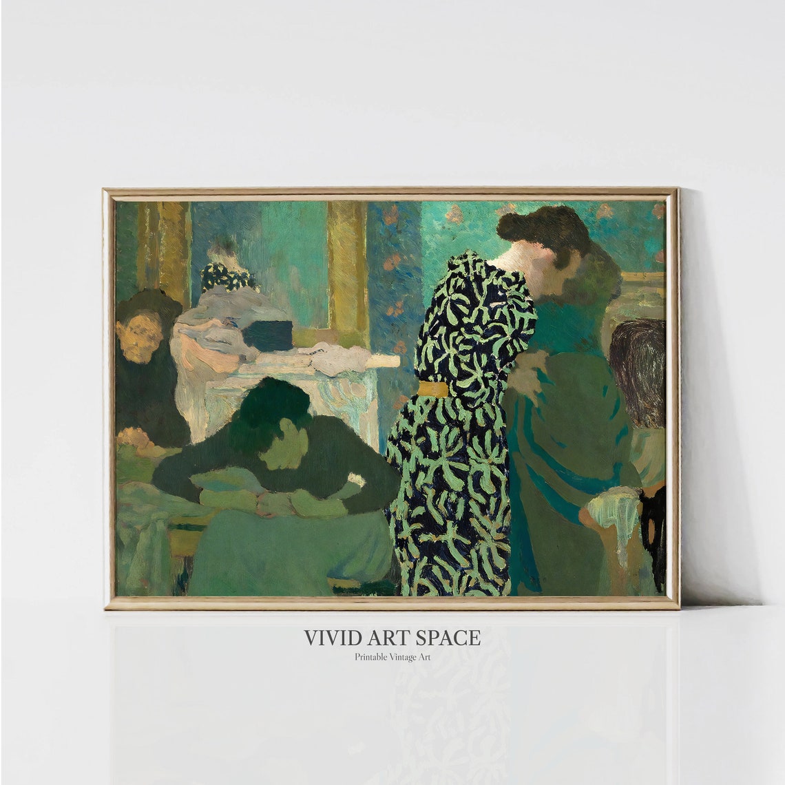 Edouard Vuillard The Flowered Dress Post Impressionist Art Print