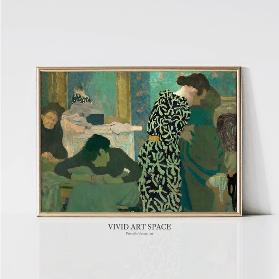 Edouard Vuillard The Flowered Dress Post Impressionist Art Print