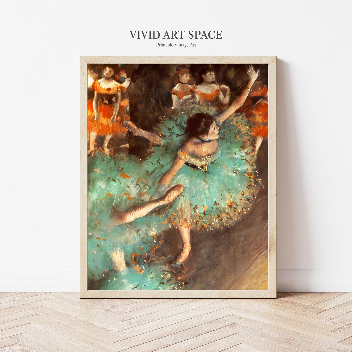 Edgar Degas Green Dancer Impressionist Ballet Art Print - Image 2