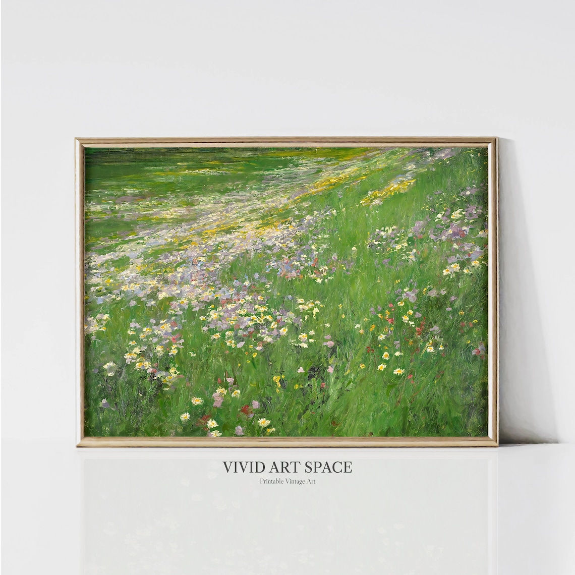 Wildflower Meadow Impressionist Blooming Summer Field Art Print - Image 3