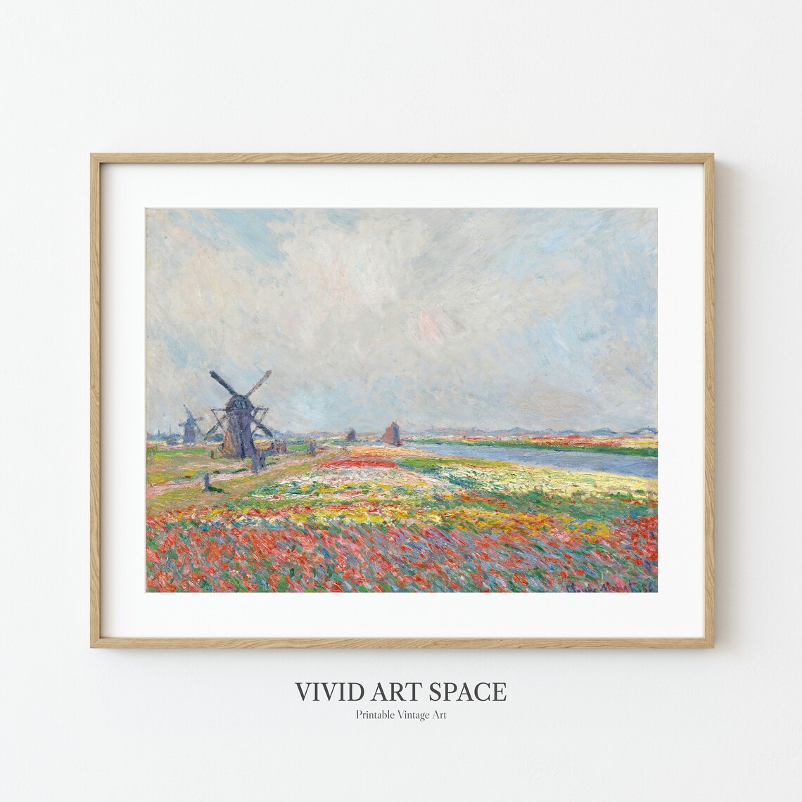 Claude Monet Tulip Fields Near The Hague Art Print - Image 3