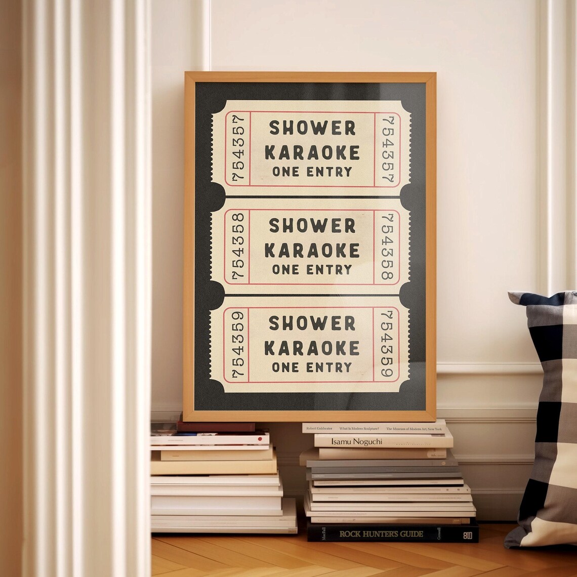 Shower Karaoke Ticket Print, Retro Bathroom Poster - Image 2