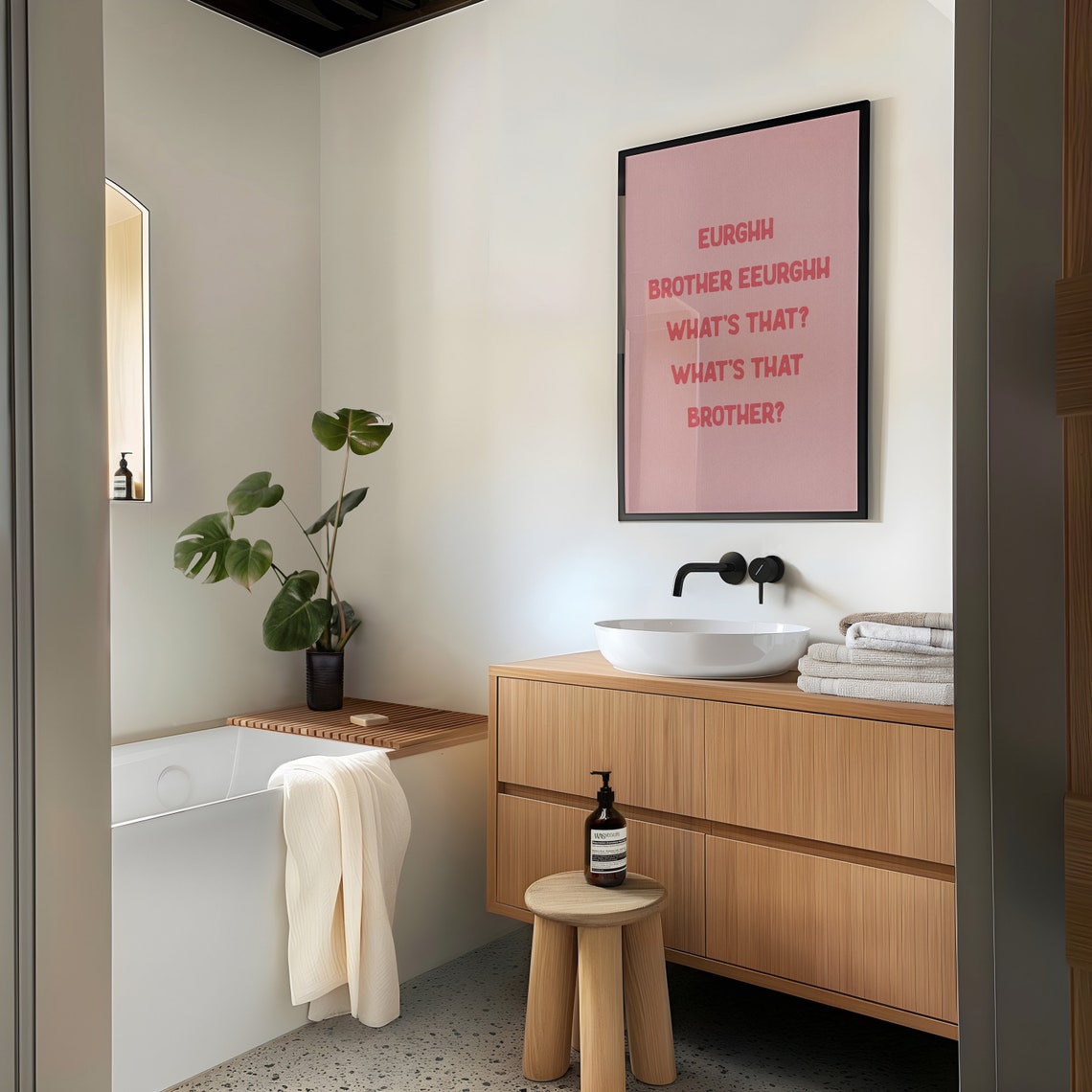 Eurghh Brother Whats That Poster Funny Red Meme Quote Wall Decor - Image 3