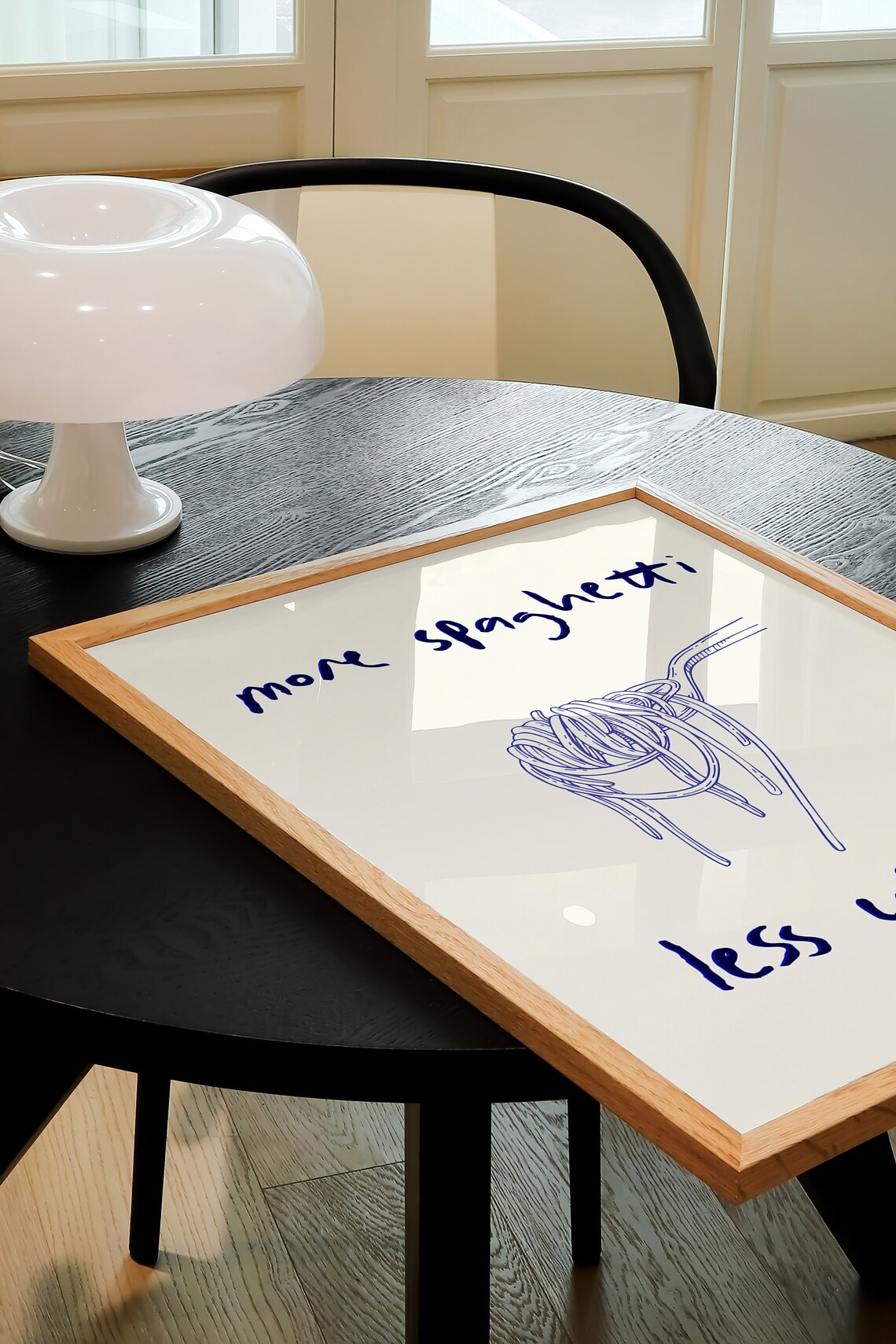 Spaghetti Art Print, Trendy Retro Kitchen Decor - Image 4