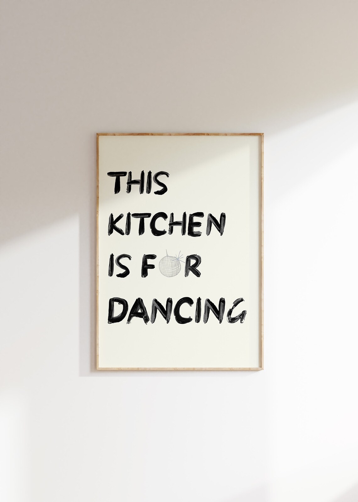 This Kitchen Is For Dancing Retro Disco Ball Art Print - Image 4