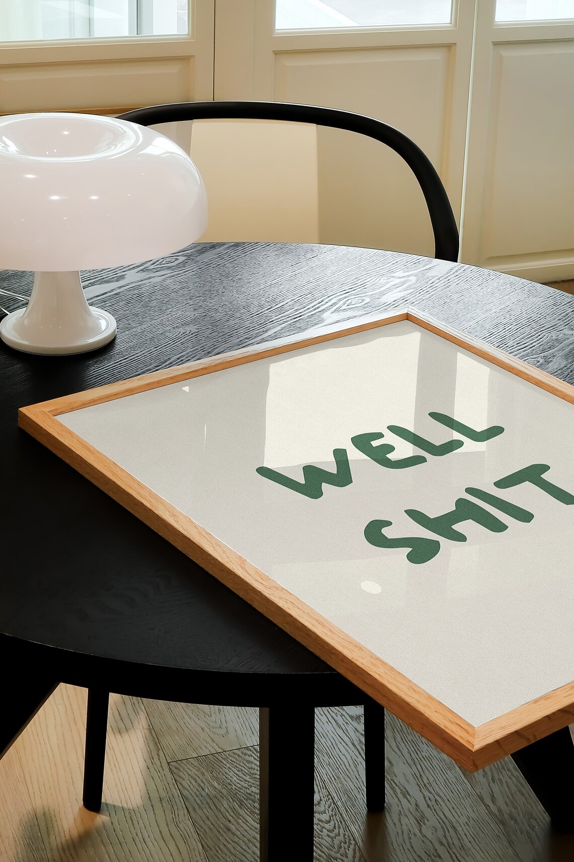 Well Shit Funny Bathroom Typography Poster - Image 3