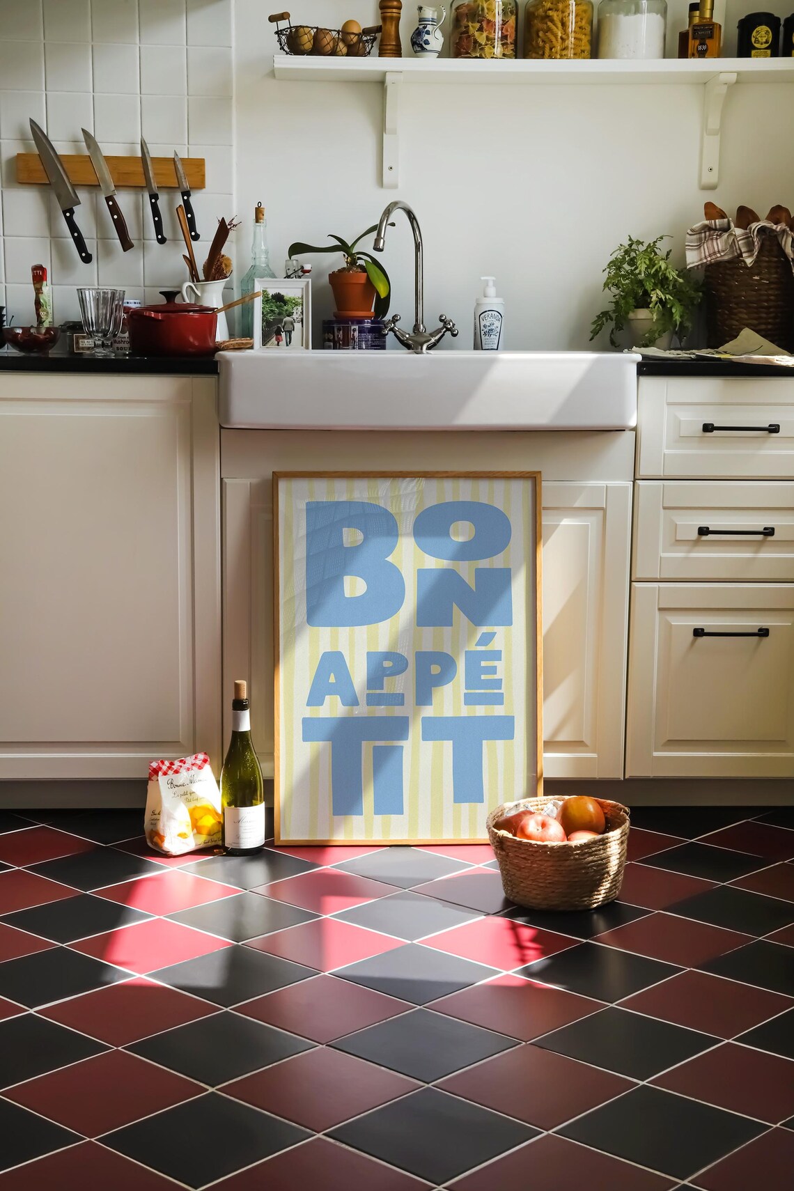 Bon Appetit Quote Art Print, French Kitchen Decor - Image 3
