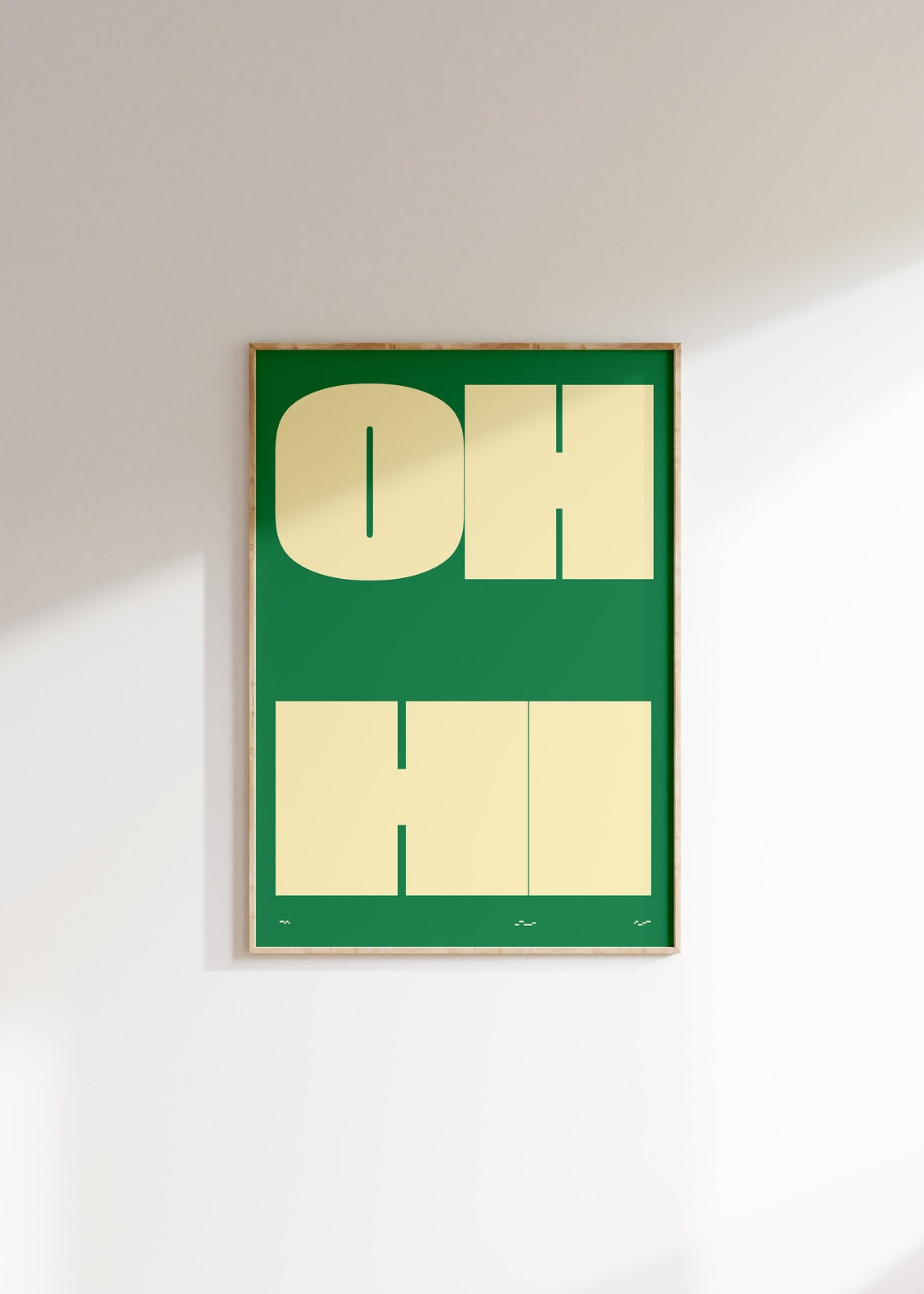 Oh Hi Typography Retro Entryway Art Print - Image 4