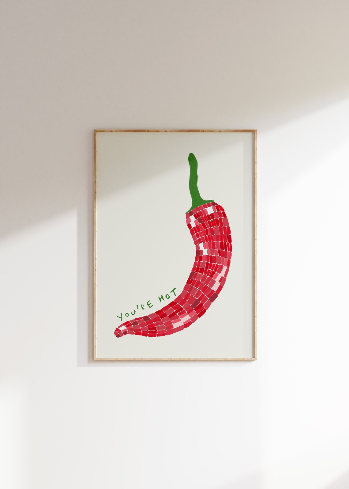 Disco Ball Chilli Kitchen Wall Art Poster - Image 4