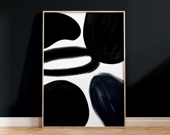 Black And White Print Black Abstract Wall Art Black Gallery Modern Poster Minimalist Abstract Poster Instant Boho Black Print
