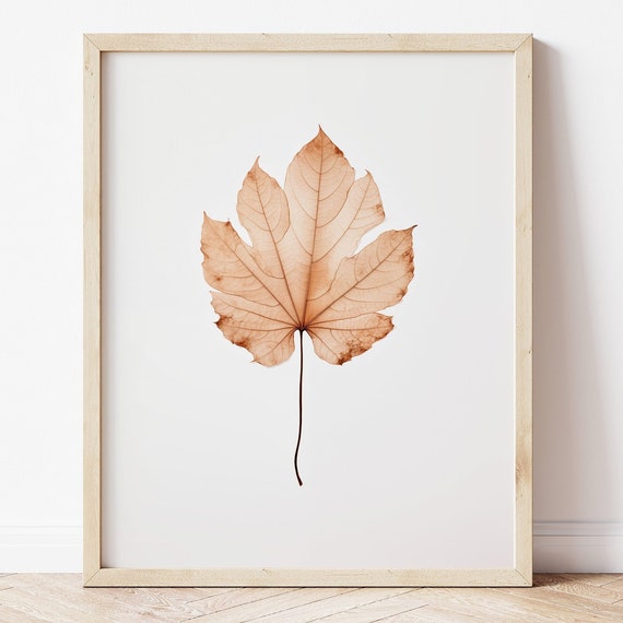 Watercolor Minimalist Fall Art Print, Rustic Autumn