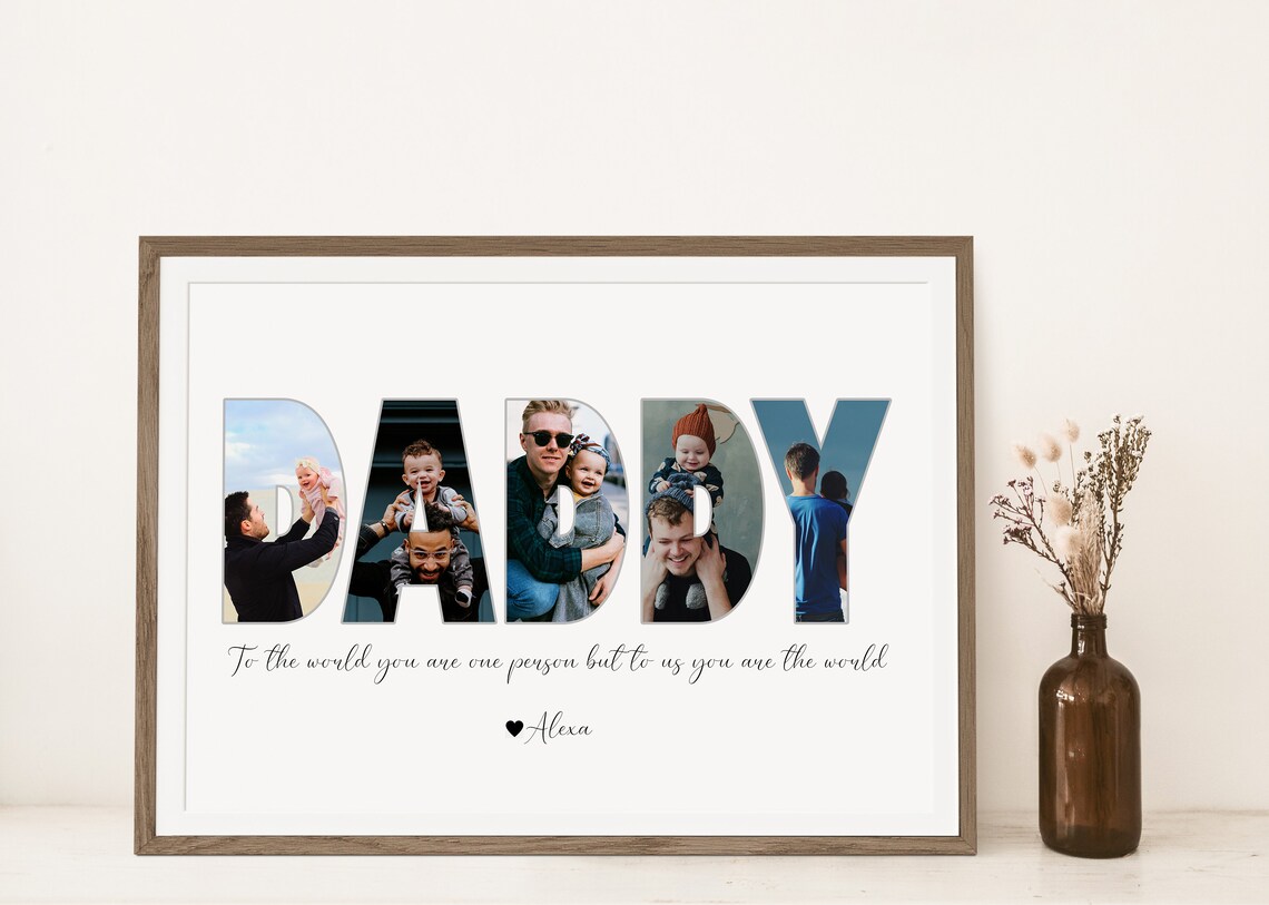 Daddy Photo Collage, Personalized Father's Gift - Image 3