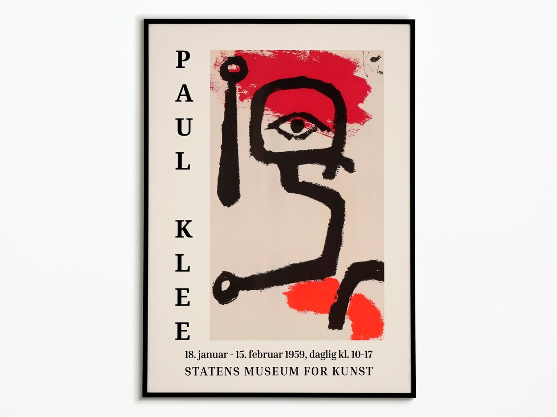Paul Klee Exhibition Poster, Modern Art Print