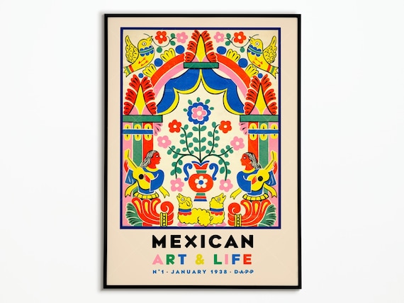 Mexican Art and Life No 1 January 1938 Folk Arch Musicians Art Poster