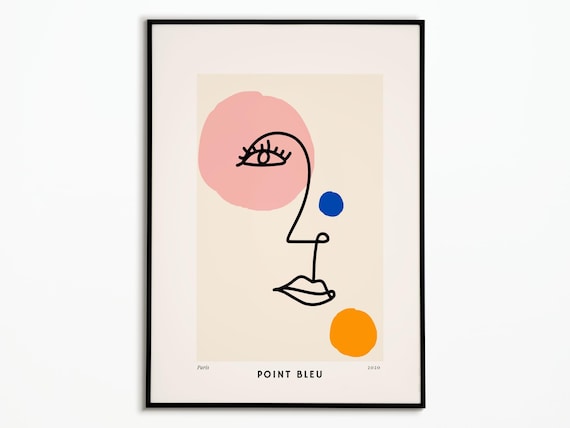Matisse-Inspired Face Poster, Original Art Style