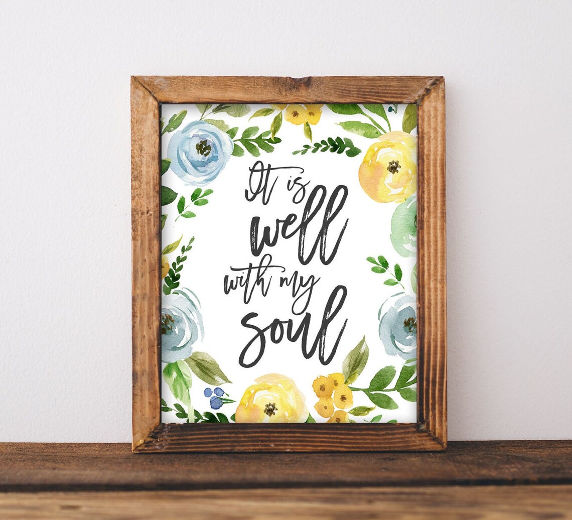 It Is Well With My Soul Christian Hymn Art Print