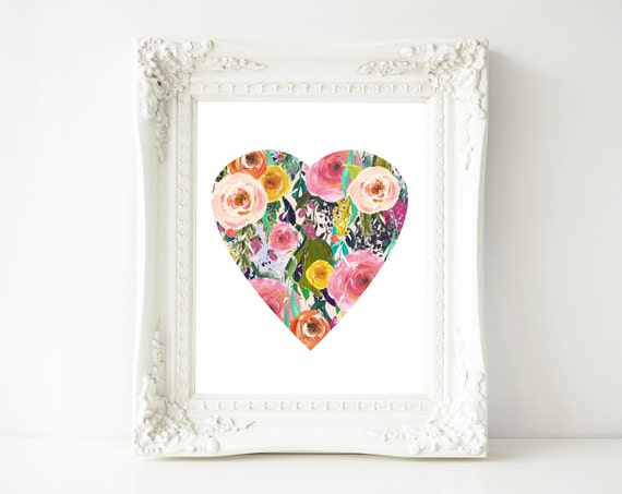 Heart Baby Girl Nursery Decor Love Quote Art Print