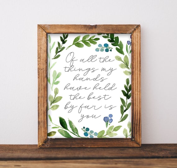 Of All The Things, Nursery Sign Art Print