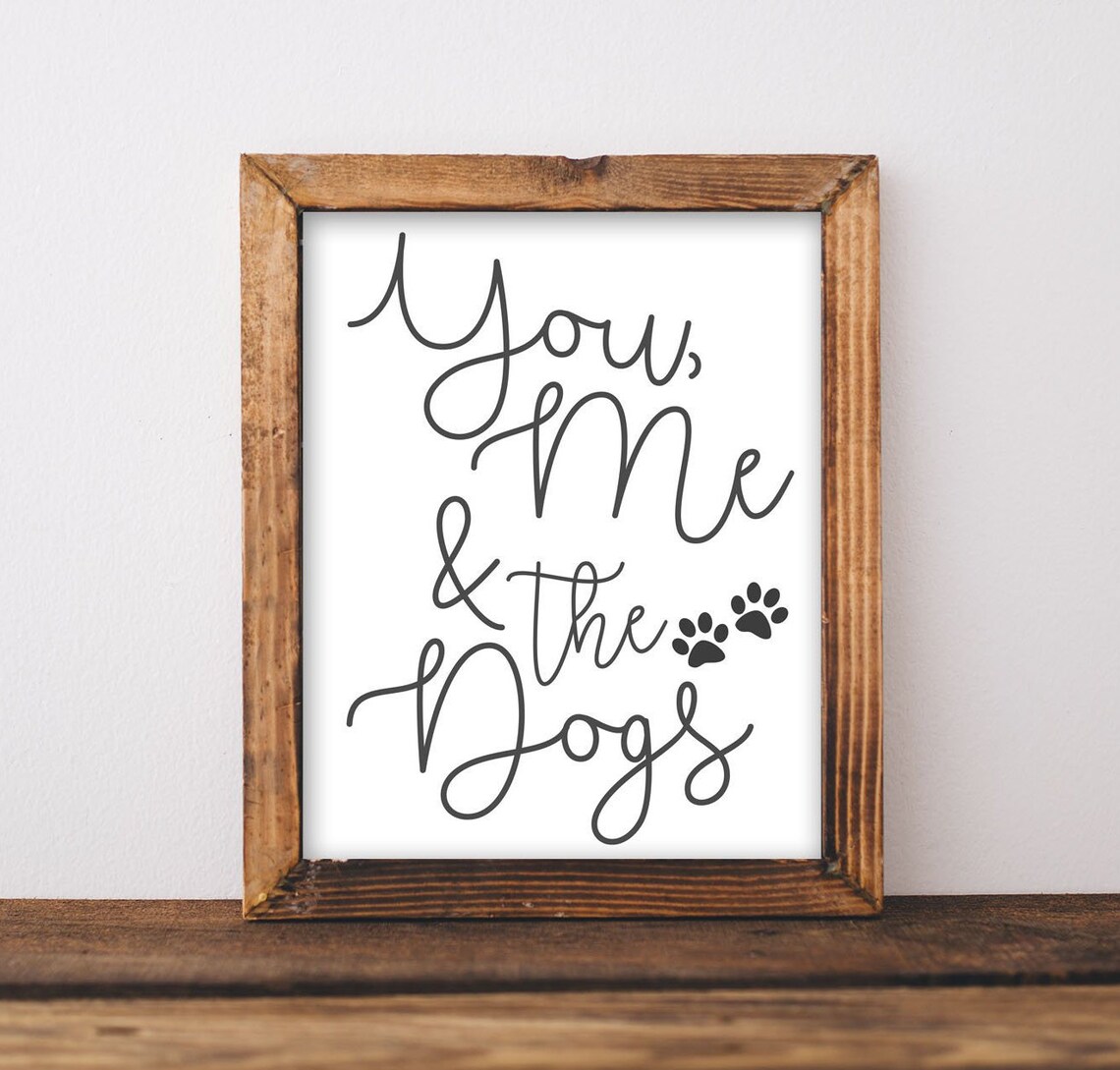 You Me and the Dogs Art Print, Gallery Style