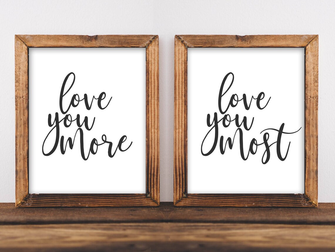 Love You More Farmhouse Nursery Bedroom Art Print