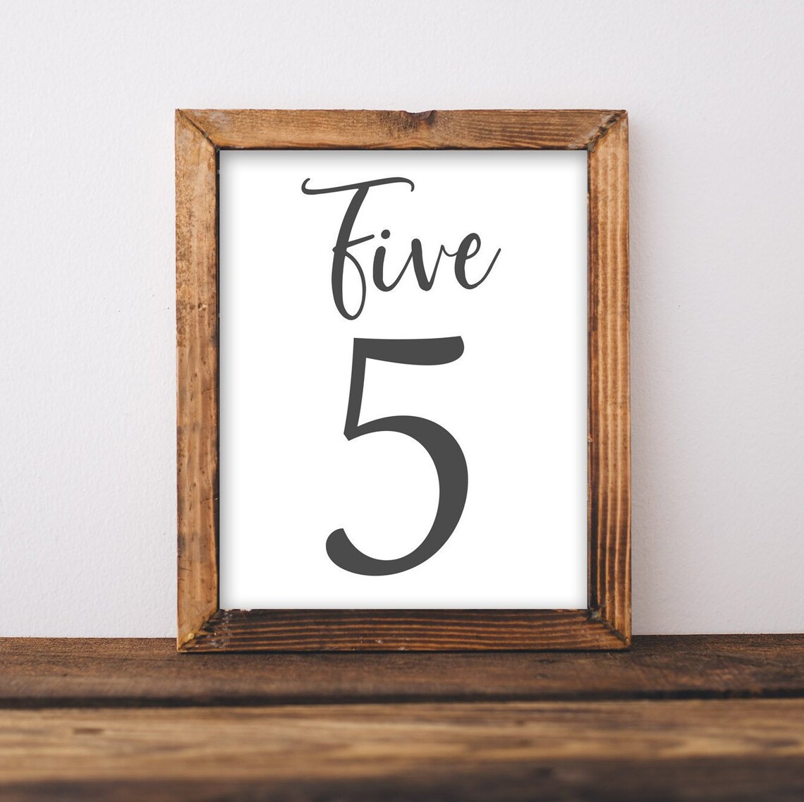 Family of 5 Rustic Farmhouse Entryway Sign