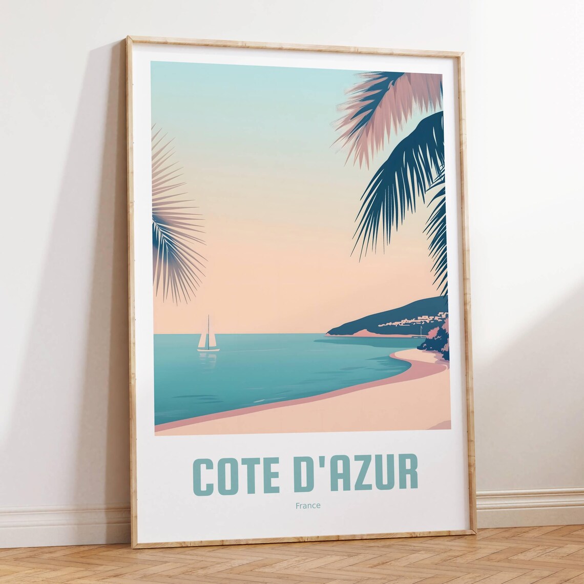 Cte Dazur Vintage Travel Poster, France Art Print - Image 4