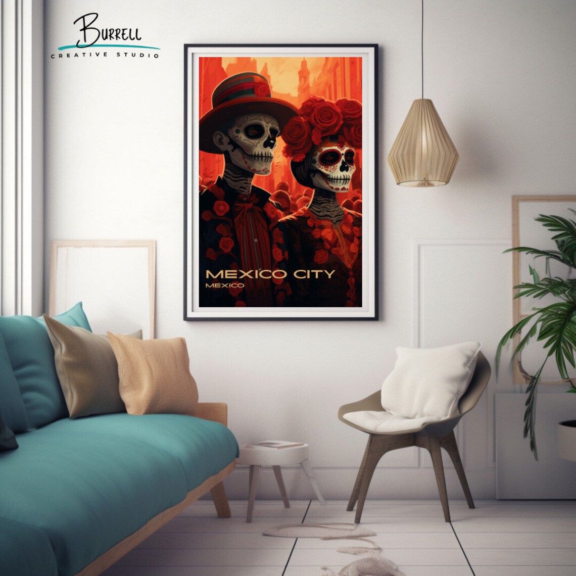 Mexico City Mexico Day Of The Dead Parade Travel Poster - Image 3