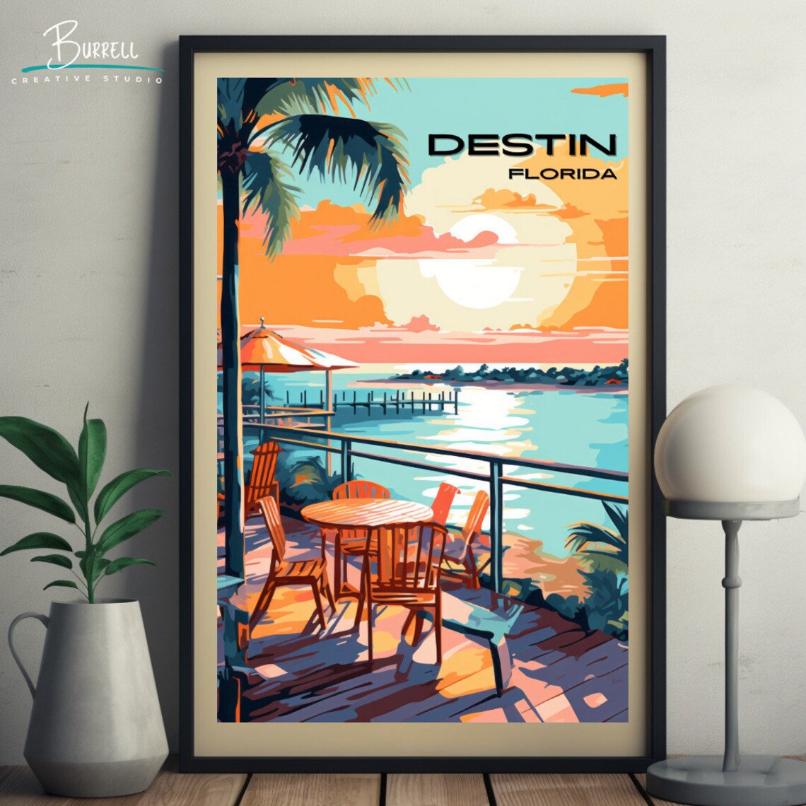 Destin Florida Harbor Boardwalk Travel Poster - Image 5