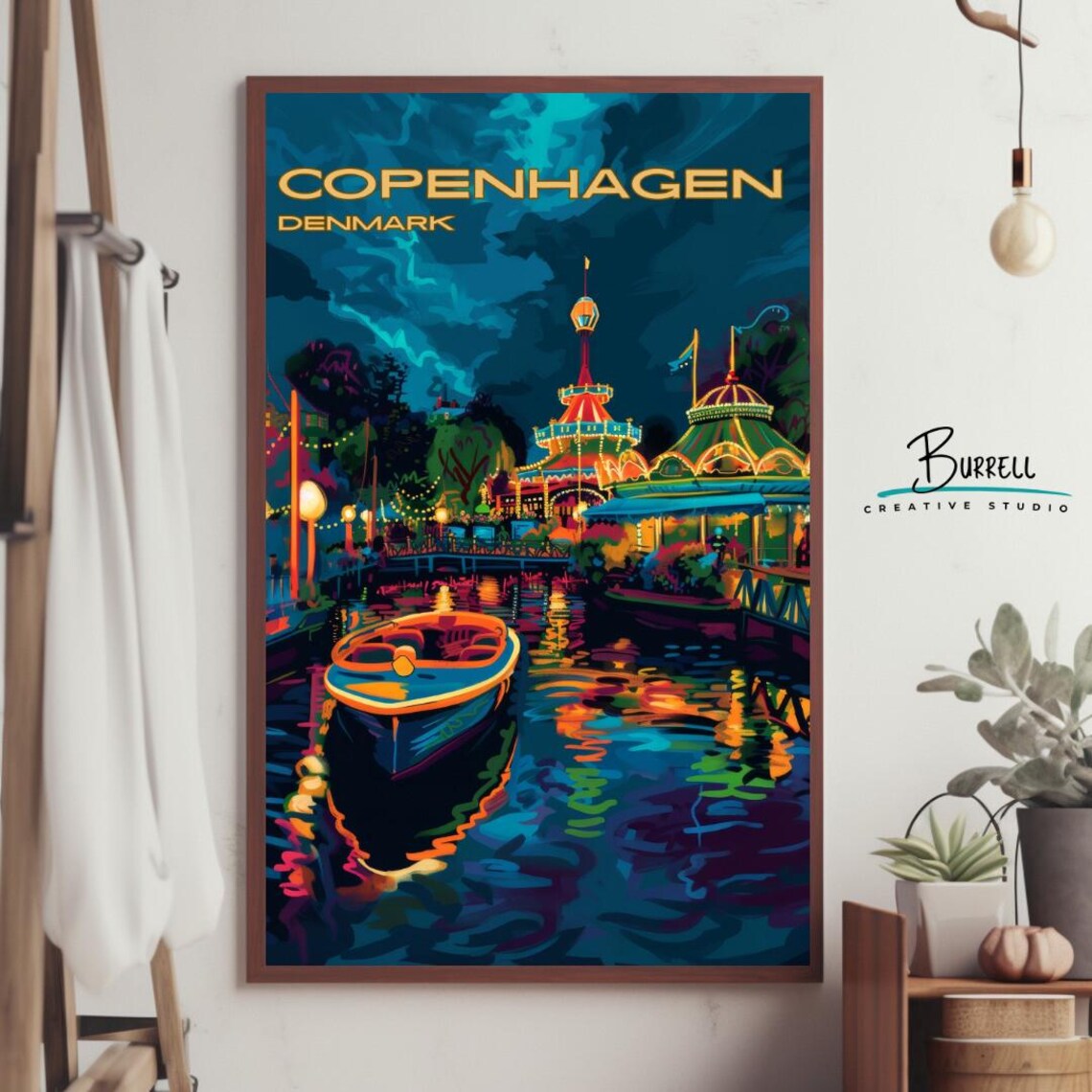 Copenhagen Denmark Tivoli Garden Travel Poster - Image 2