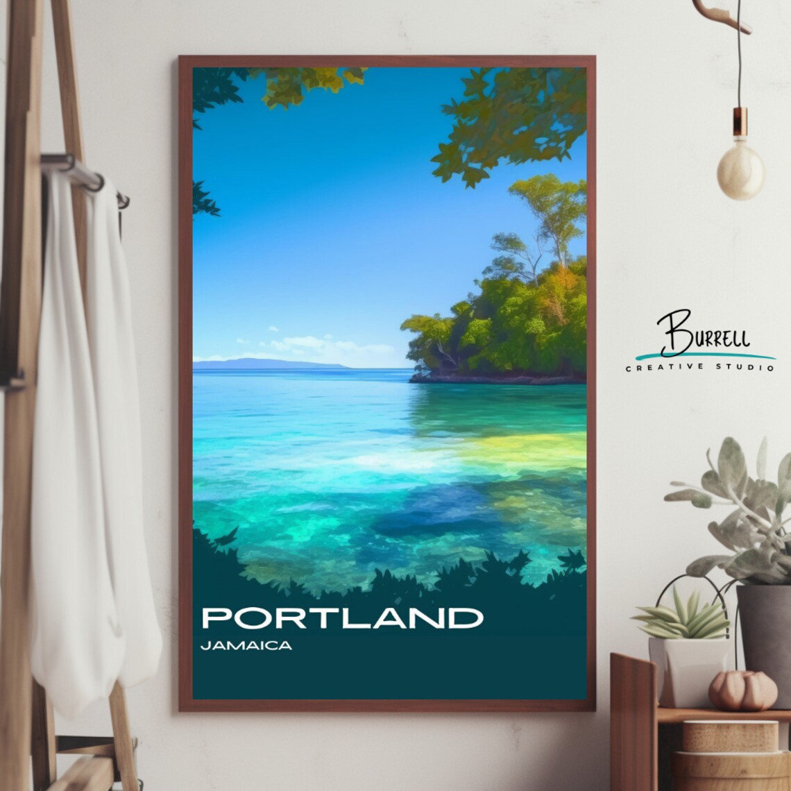 Port Antonio Jamaica Travel Poster, Island Art Print - Image 3