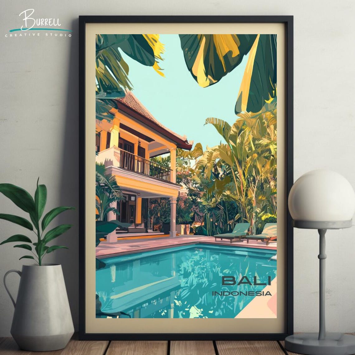 Bali Indonesia Luxury Villa Private Resort Pool Garden Poster - Image 5