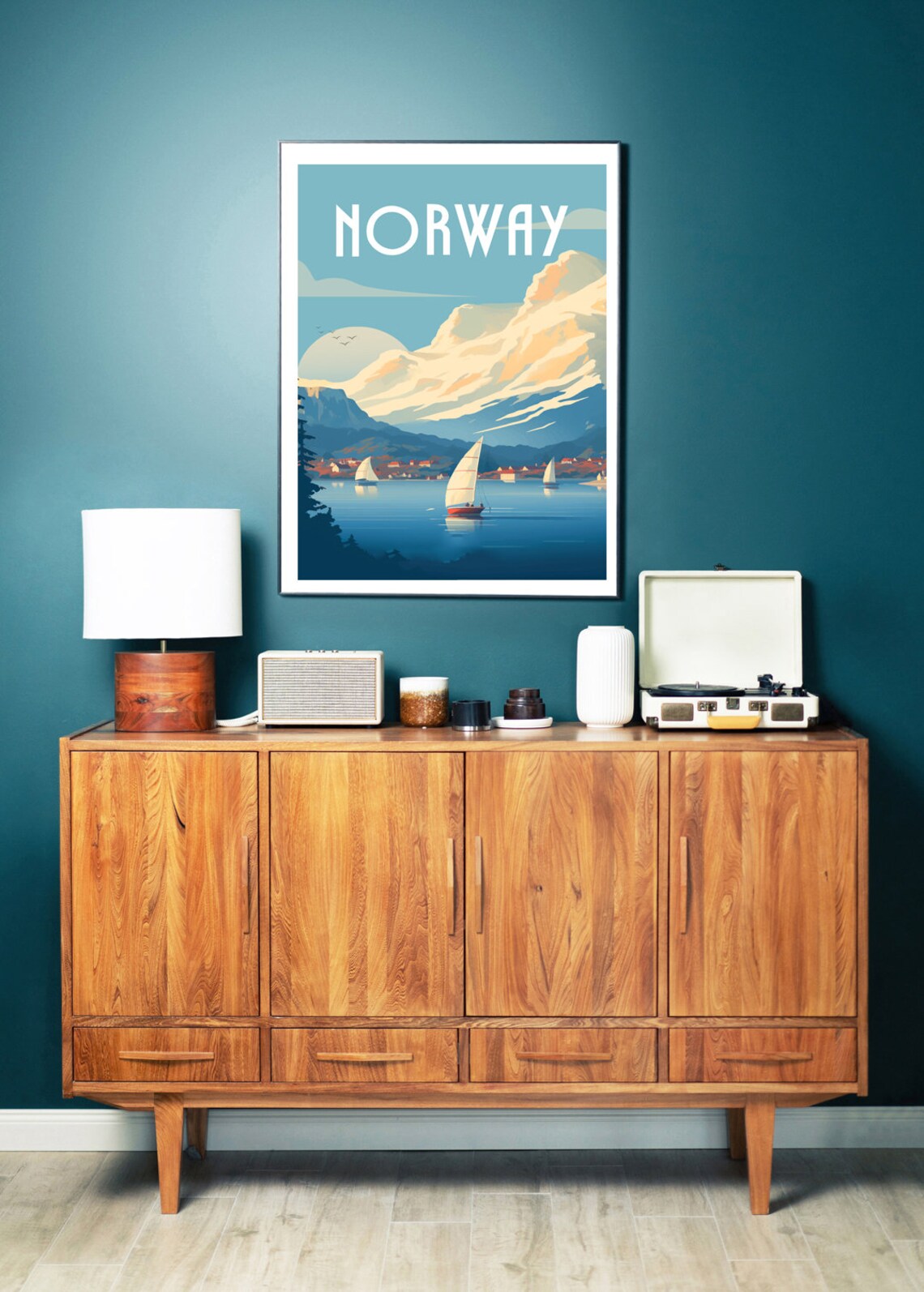 Norway Vintage Travel Poster, Scandinavian Wall Art - Image 2