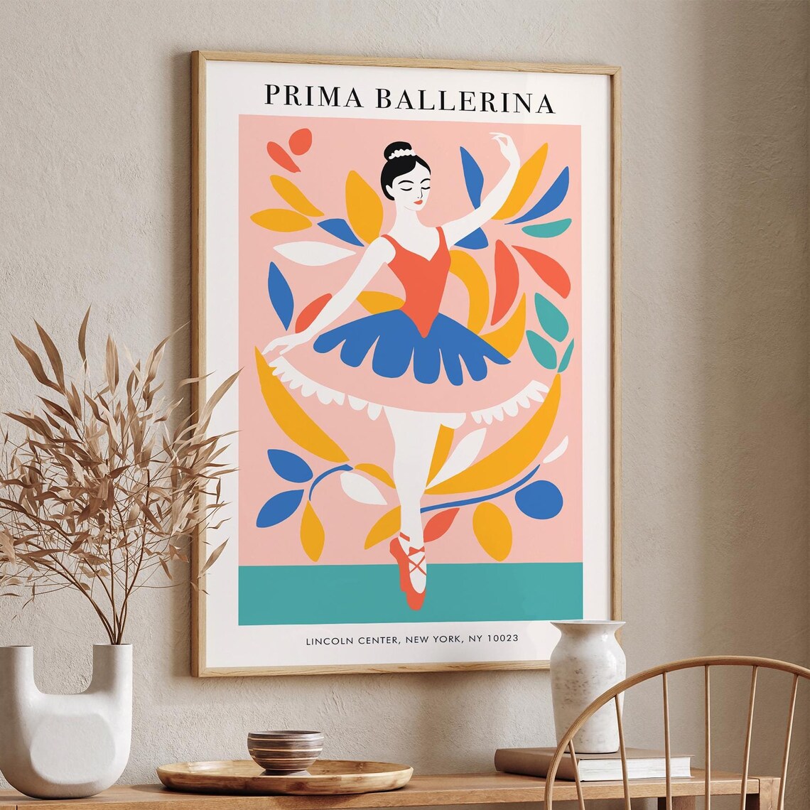 Prima Ballerina Lincoln Center Floral Pink Dancer NYC Poster - Image 5
