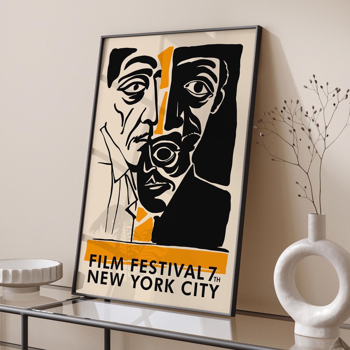 Retro Movie Festival Poster Nyc Film Festival Print Giclee Reproduction Movie Art Print Vintage Film Festival Old Movie Fest Print