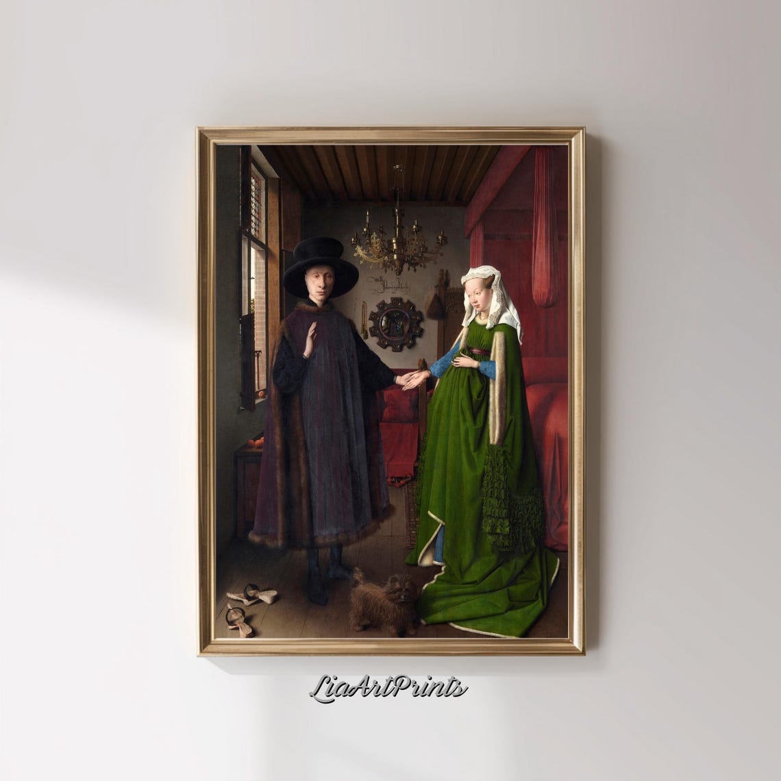 Jan van Eyck Arnolfini Portrait Renaissance Masterpiece Poster - Image 3