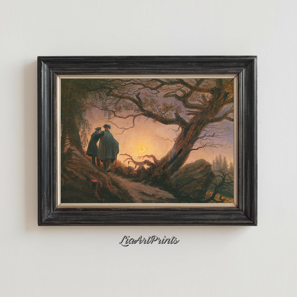 Caspar David Friedrich Two Men Contemplating the Moon Poster - Image 3