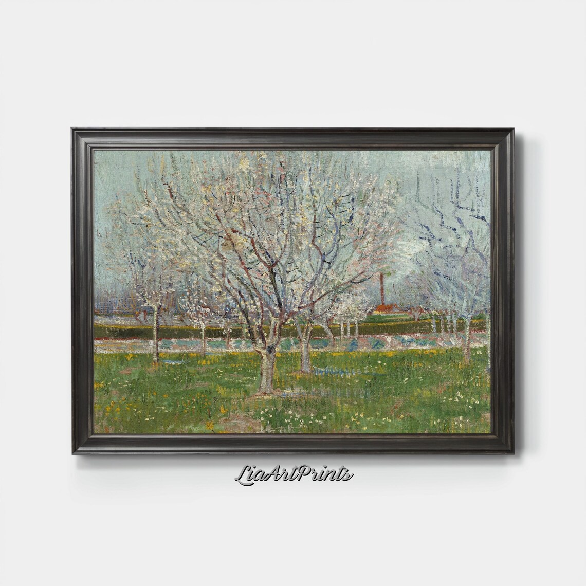 Blossoming Orchard, Van Gogh-Inspired Springtime Scene - Image 3