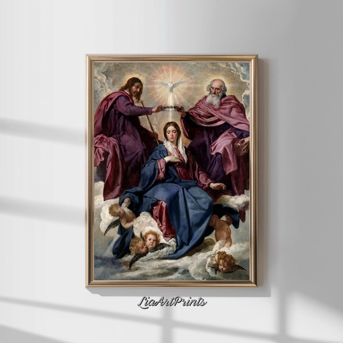 Coronation Of The Virgin Mary Diego Velazquez Spanish Baroque Poster