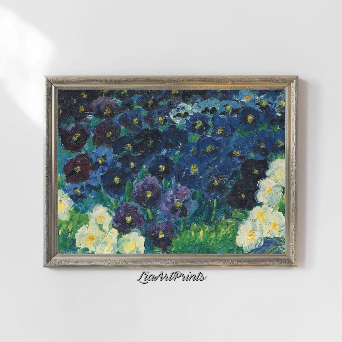 Emil Nolde Blue Pansies Expressionist Floral Meadow Painting Poster - Image 4