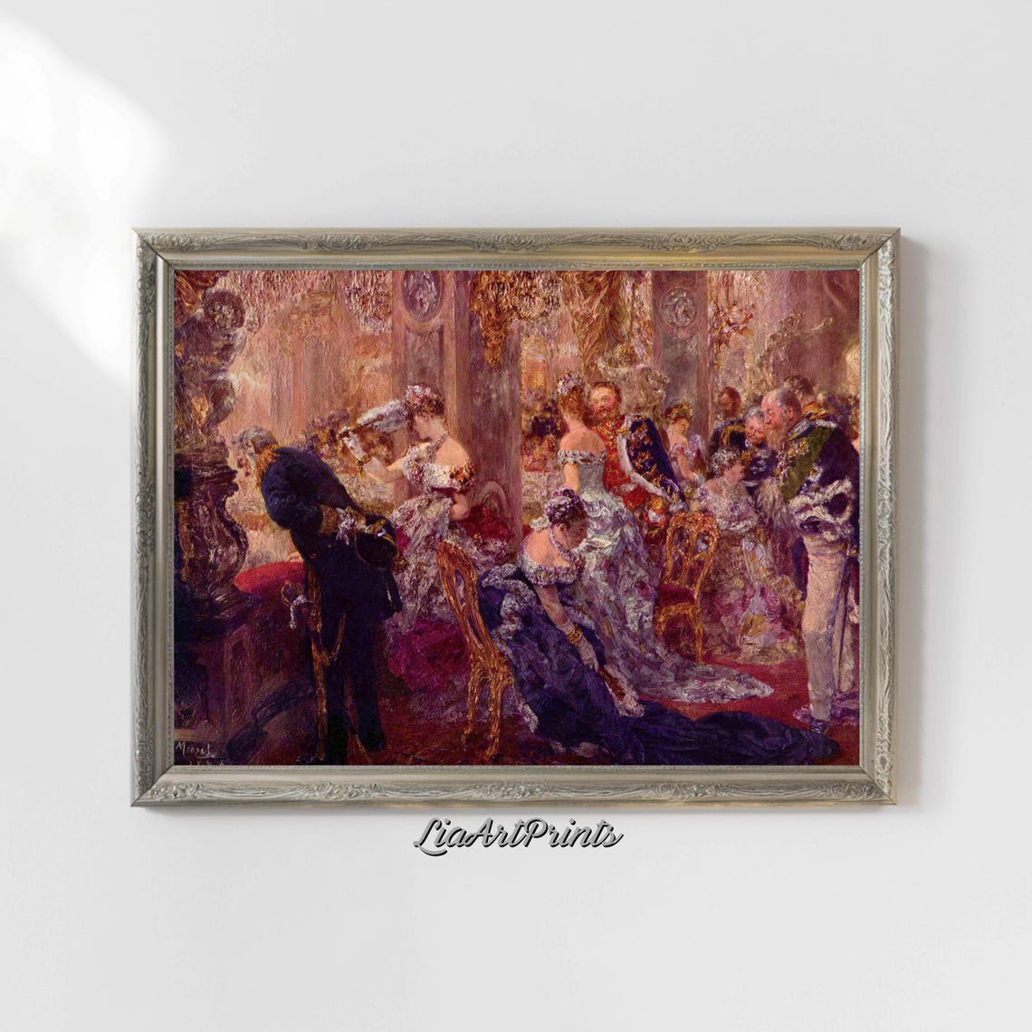 Elegant Ballroom Dance Vintage Party Impressionist Romantic Art Poster - Image 4