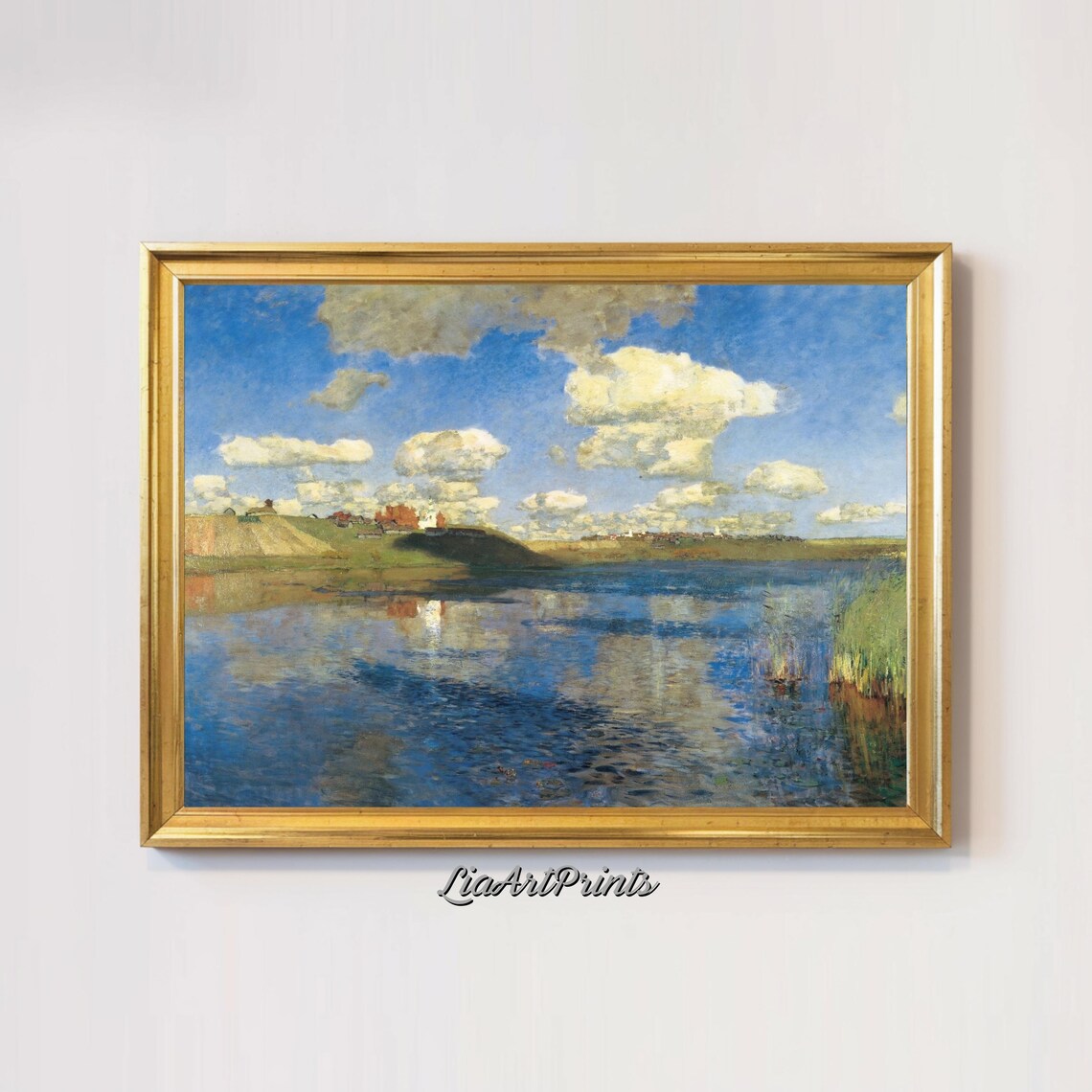Pastoral Scenic Landscape Art Print, Tranquil River - Image 3